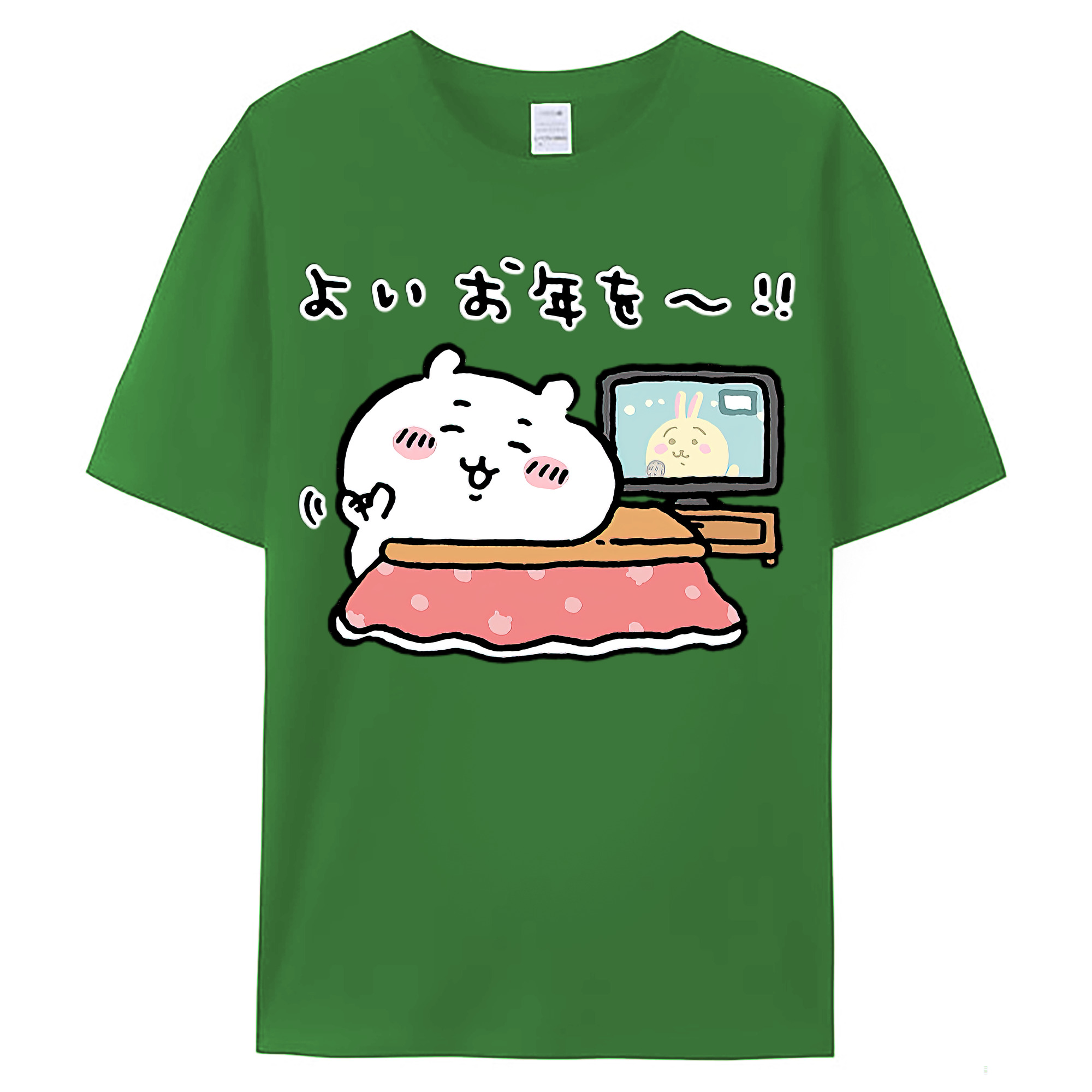 （画像用） ちいかわ ちいかわ Chii-kawa chiikawa レディースカジュアルプリントTシャツ（綿100％）